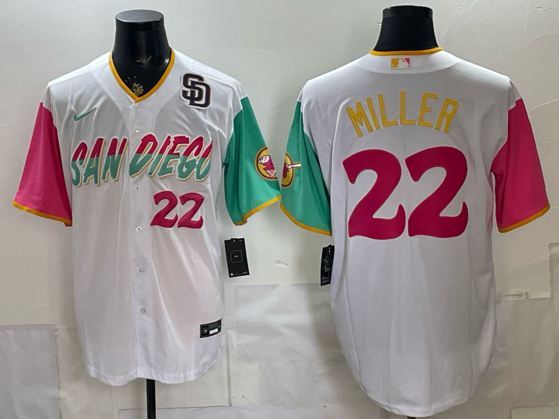 Men San Diego Padres #22 Miller white Nike 2026 MLB Jersey 0528004